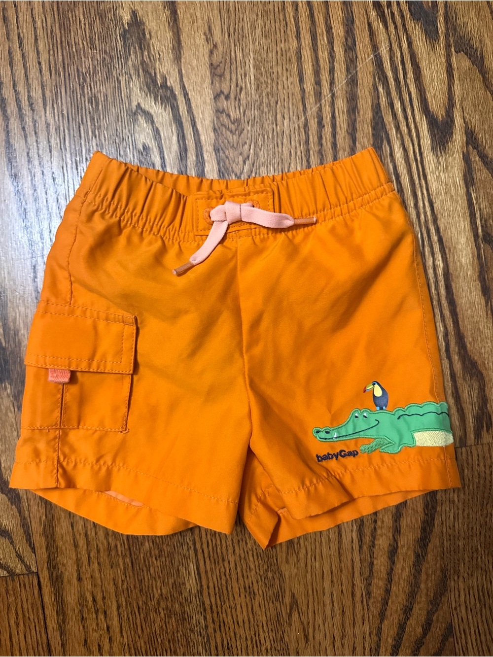 2006 Gap Alligator Toucan Swim Trunks 6-12 Months Vintage Toddler Board Shorts